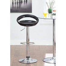 Flyelf 2 x Sgabelli da bar Sedia da pranzo con poggiapiedi 360°Mobili orientabile regolabile 59-80cm (Nero)
