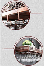 DJSMjbj - Portabicchieri da Parete in Stile Europeo, Supporto per Bottiglie di Vino Vintage, Ottone, 80 x 35 cm