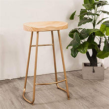 Sgabelli Bar Vintage in Metallo Sgabelli Bar in Legno Senza Schienale con poggiapiedi Sedia Pranzo Design retrò Mobili Bar Cucina Gambe Dorate - Altezza Pub 45/65/75 cm