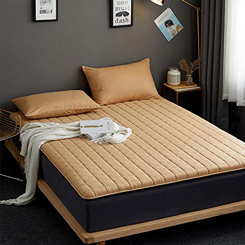 YXXCD Traspirante Antibatterico Materasso Letto Futon, Tatami Materasso Pieghevole Cotone Materasso Terra Morbido Giapponese Dormire Tappetino Camera da Letto-Giallo 150 * 200cm(59 * 78inch)