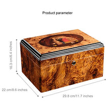 XYF Custodia per humidor per sigari Vernice per Pianoforte Scatola per humidor Portatile da Viaggio per sigari in Legno di Cedro con igrometro e umidificatore, Vassoio Rimovibile in Cedro
