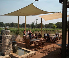 Ommda Tenda a Vela Triangolare da Esterno Tenda a Vela Parasole Antipioggia 95% Protezione Solare Anti UV per Balcone Patio di Oxford Beige 5x5x5m