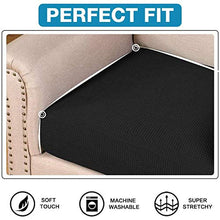 JHLD Elasticizzato Copriseduta Divano, 1 Pezzo Elastico Jaquard Cuscino per Divano Antiscivolo Copricuscino Morbido Fodera per Cuscino del Divano per Sedia,Divano-Marrone E-1 posti