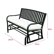 Sedia a dondolo doppia in metallo per esterni per uso domestico, panchina per il tempo libero da balcone all'aperto, sedile a dondolo da giardino con schienale e bracciolo, per giardino, terrazza