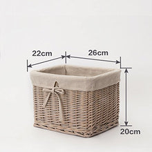 Cestini Portaoggetti Cestino Bin Vestiti Snack Detriti Scatola Di Giocattoli Naturale Liu Rattan Tessuti A Mano Camera Da Letto Soggiorno TG,Small