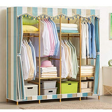 Guardaroba semplice In piedi vestiti dell'organizzatore di immagazzinaggio libero con Hanging Unità ferroviaria Shelving immagazzinaggio dei vestiti Armadio grande Camera da letto in legno Armadio Por