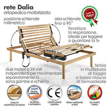 Goldflex Rete Dalia Motore Piazza E Mezza 120x190 Ortopedica Elettrica Due Motori Alzata Testa Piedi Indipendente Regolazione Rigidità Dispositivo Medico Detrabile Made in Italy