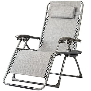 Sedia Sdraio Reclinabile Lettino Prendisole Sedia Pieghevole Da Campeggio/Giardino/Spiaggia Con Portabicchieri E Portacellulare Poltrona Gravità Zero,Capacità Di Carico 150 Kg