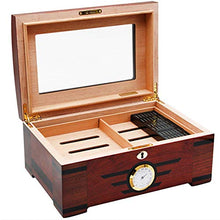 Humidor Sigari Humidors - Cigar Box portatile in legno di cedro Profumo professionale in legno massello scatola di sigari Cigar Cabinet doppio strato Design Dimensioni: 350x240x150mm .Deposito perfett