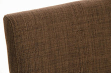 CLP Sgabello Bar Panama In Tessuto I Sgabello Alto Girevole E Regolabile 58-82 CM, Colore:marrone, Colore del telaio:acciaio inossidabile