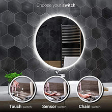 Specchio Rotondo LED | 90 cm | Delhi - Accessori aggiuntivi - Orologio a LED/Stazione Meteo | Personalizza Specchio LED Premium