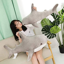YiXing - Cuscino da lettura con squalo gigante, 15-140 cm, morbido, per regali di compleanno, bambola regalo per bambini (colore grigio, altezza: 45 cm 140 cm)