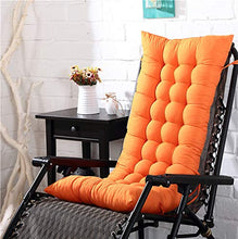 AGDLLYD Cuscino Imbottito per Sedia a Sdraio Poltrona Sdraio Relax Sedia Prendisole Panca Sedia da Giardino Balcone 125x48x8cm (Arancia)