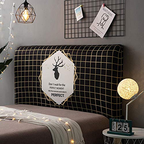 OOFAYWFD Copertura/Fodera per Testiera per Letto Bed Headboards Cover Copri Testata Letto 150/160/180/200 CM Bed Headboards Cover Matrimoniale/Singolo Premium Imbottita Elastica Copritestata Letto