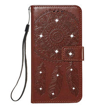 GIMTON Cover Galaxy A80, Antiurto Custodia in PU Pelle con Slot Carte e Cinturino da Polso per Samsung Galaxy A80, Magnetico Cover di Portafoglio, Marrone