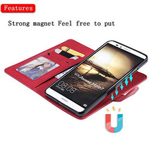 Bear Village Cover Huawei Mate 7, Custodia Premium Flip Custodia per Huawei Mate 7, Custodia con Porta Carte e Chiusura Magnetica, Rosso