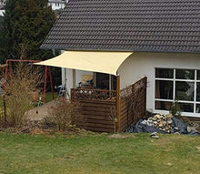 Charm4you Tenda Parasole a Vela Giardino Balcone,Vela da Sole Impermeabile da Giardino da Esterno-Beige_4 * 5,Impermeabile e Resistente Vela Ombreggiante