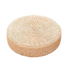 Zhipang - Tappetino da yoga in rattan, rotondo, in stile giapponese, 45 cm, cuscino piatto in tessuto, per meditazione e preghiera, riposo, yoga, pratica