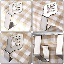 CaOJing 6 Pezzi Clip per Tovaglia in Acciaio Inossidabile, Clip per Tovaglie Decorative Regolabili Addensate, Porta Tovaglie per Picnic all'aperto Barbecue Matrimonio (B)
