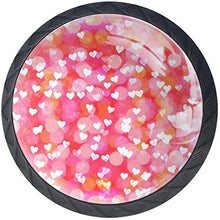 Sogno amore cuore modello rosa romantico Pomelli per Porta Set di 4 Pomelli per Mobili Manopole per Cassetti Cucina Armadio Vetro