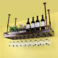 Leifeng Tower Classico Wine Rack Ferro Battuto Bar Wine Rack Hanging Calice Rack Creativa della casa di Modo Rack (Color : Bronze)