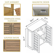 TENDANCE Stockholm Armadietto con Doppia Anta in MDF, Legno, Bianco/Rovere