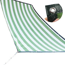 Telo Ombreggiante, 90% Tessuto for Tende da Sole in Tela reticolare Farbic con passacavi - for Piante da Giardino, Serra, fienile - Strisce Bianche Verdi (Size : 2m x 3m)