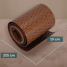 KADAX Nastro per recinzione in resina Technorattan, 19 x 255 cm, 10 colori, strisce di protezione dalla privacy, rullo per la privacy, paravento per balconi, terrazze, recinzioni da giardino (miele)