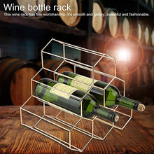 BYARSS Portabottiglie per Vino, Forma Geometrica Moderna Portabottiglie per Vino Simpe Portabottiglie in Metallo per casa Portabottiglie per Vino compatte Espositore per ripiano
