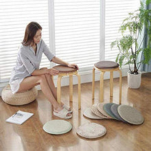 XIAOYAN Love Home Rotondo Sgabelli Cuscino,Il Cotone di Cotone Biancheria con Cravatte Traspirante Cuscino per Sedia per Sgabelli Alti Interna Nido Infanzia Sala da Pranzo A 35 * 35cm(14 * 14inch)