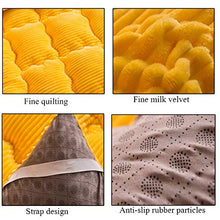 QXTT Materasso Tatami,Materasso Letto Futon Matrimoniale E Singolo Pieghevole E Arrotolabile Materassi da Terra Alto Cashmere di Latte Futon Trapuntato Salvaspazio,Yellow-150 * 200cm