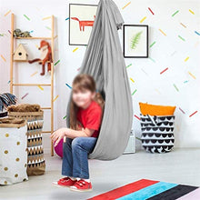 LICHUXIN Terapia Swing Hardware Incluso con Esigenze Speciali Amaca Regolabile per bambini Active Aerial Yoga Swing Ideale per Autismo ADHD (colore : argento, dimensioni: 100 x 280 cm/39 x 110in)