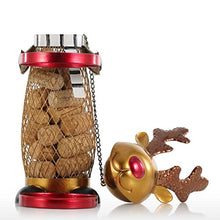 Tooarts Netted Christmas Elk Wine Rack Supporto di vino animale Tappo di sughero Metal Craft pratico