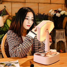 YIBOKANG Specchio Bluetooth/Specchio per Il Trucco a LED con Bluetooth-con Caricabatterie USB, Altoparlante Audio Wireless, Rotazione di 180 ° e gradazione della Luce