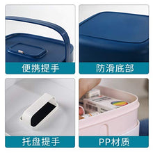 Wjmss Scatola di Medicina, Alta capacità Portable Plastic Box Box Box Box Box Organizer con Manico Doppio Strato,Bianca,Large