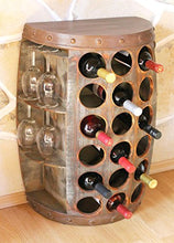 Portabottiglie 1486 di Vino a barile con Scaffale per Vini Altezza 72 Centimetri Botte armadietto, tavolino, Wine Bar in Legno