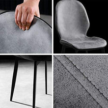 Totovy Nuovo Nordic Light Light Luxury Tessuto impermeabile Sedia da pranzo Home Moderno Semplice schienale Scheda Soft Pack Sedia Negoziazione Desk Sedia Ristorante Tavolo da pranzo Sedia Caffè Studi