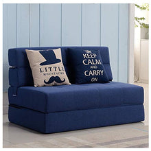 HongTeng Divani Divano Letto Pieghevole a Doppio Uso Divano Pigro Sedia Multifunzionale sfoderabile Tatami Bean Bag Chair Handsel Pillow Four Specifiche (Color : Navy, Size : A)