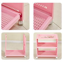 MEI XU Carrelli Di Stoccaggio Cremagliera delle merci - Cremagliera del bagno della cucina della casa del carrello di plastica del carrello dello strumento del salone di capelli di bellezza Carrelli D