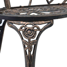 FAMIROSA Panchina da Giardino in Alluminio Fuso 100cm Bronzo