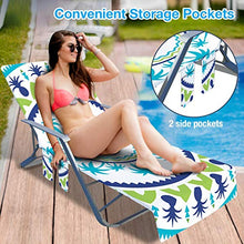 Eeneme - Telo coprisedia da spiaggia e asciugamano ad asciugatura rapida, con 2 tasche laterali, copertura per sedie a sdraio, per piscina, prendisole, vacanze, piscina, hotel