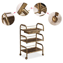 MEI XU Carrelli di Stoccaggio Carrello - Carrello per passeggini per Uso Domestico Carrello per carrelli 3 Livelli Carrello per Salone di Bellezza Carrelli di Utilità (Dimensioni : 51 * 31 * 79cm)