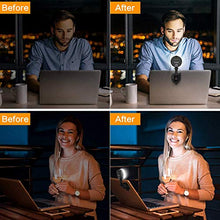 Kit Illuminazione Videoconferenze, Illuminazione Laptop Ventosa Anello, Luce Fotocamera LED, Riunione Lavoro Distanza, Streaming Automatico