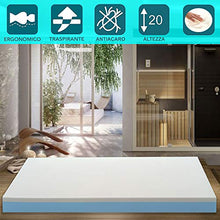 Nicoflex Lisbona Materasso Memory, Poliuretano/Cotone, Bianco, Esclusiva Amazon, 190x120x20 cm, una piazza e mezza, memory e ipoallergenico