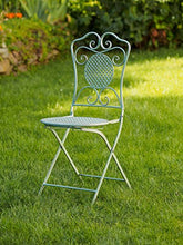 Mobili da Giardino Set Giardino Tavolo e 2 sedie in Ferro Antico Stile Verde