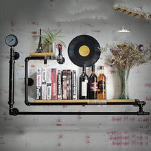 LHQ-HQ Cremagliera del Vino, Tubo di Ferro battuto Loft Parete in Legno massello Vino Rack Vino Appeso Bar Rack, Stand di Esposizione