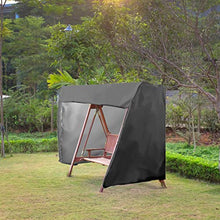 Copertura per dondolo da giardino a 3 posti, impermeabile, con design con chiusura lampo, 210D Oxford, resistente allo strappo, protezione per tutte le condizioni atmosferiche, 220 x 125 x 170 cm