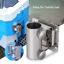 Alomejor pesca in acciaio INOX scatola porta ombrello, alta resistenza regolabile ombrello staffa supporto base