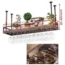 HTDZDX UVA Wine Rack, Metallo Soffitto Wine Rack, Calici Rack, Supporti Bottiglia di Vino, Champagne Vetro Rack Multi-Size (Size : 120×35cm)