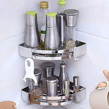 UWY Mensola angolare per Bagno in Acciaio Inox 304 Treppiede per Doccia Caddies Cucina lucidata a Specchio Supporto a Parete per portaoggetti Porta Asciugamani a Cesto d'Argento con Ganci rimovi